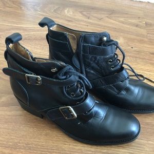 leather ankle boots!